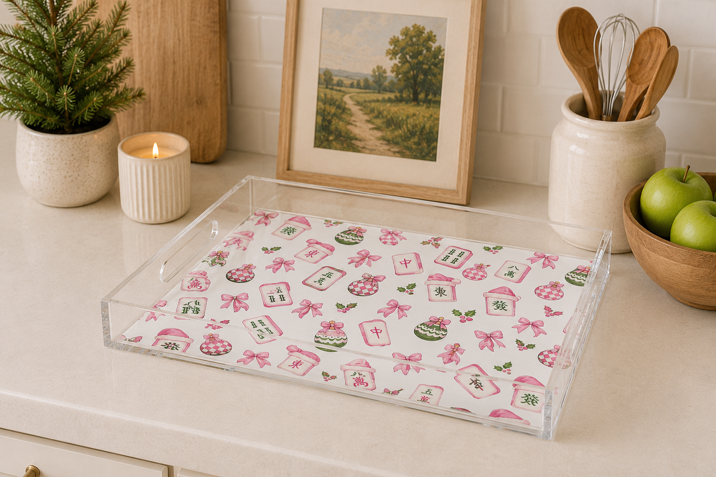 Holiday Collection Acrylic Trinket Tray – 5” x 7”