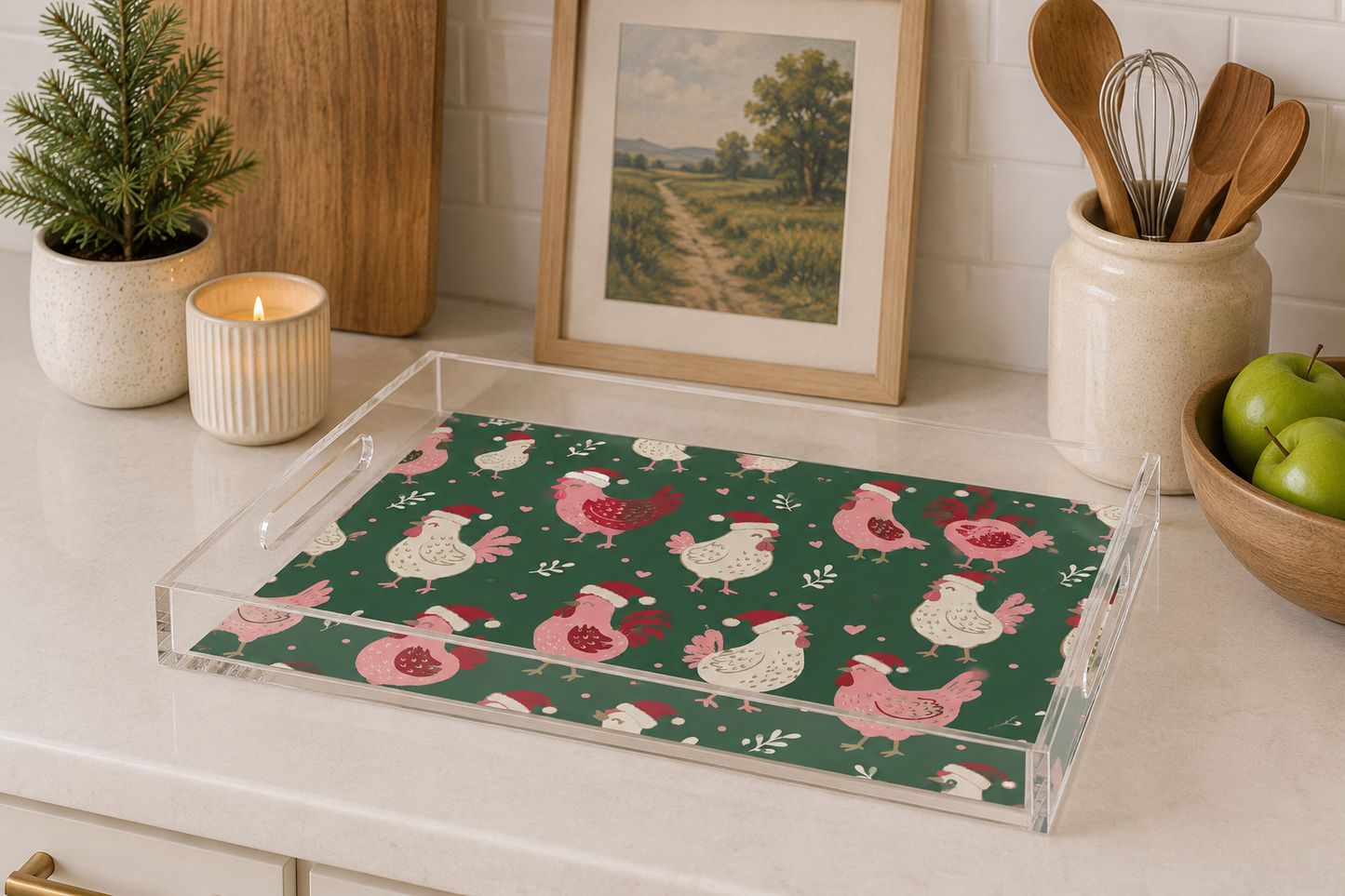 Holiday Collection Acrylic Trinket Tray – 5” x 7”