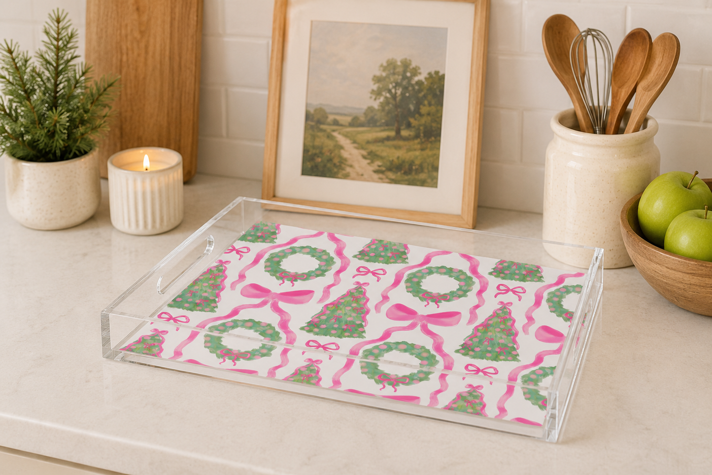 Holiday Collection Acrylic Trinket Tray – 5” x 7”