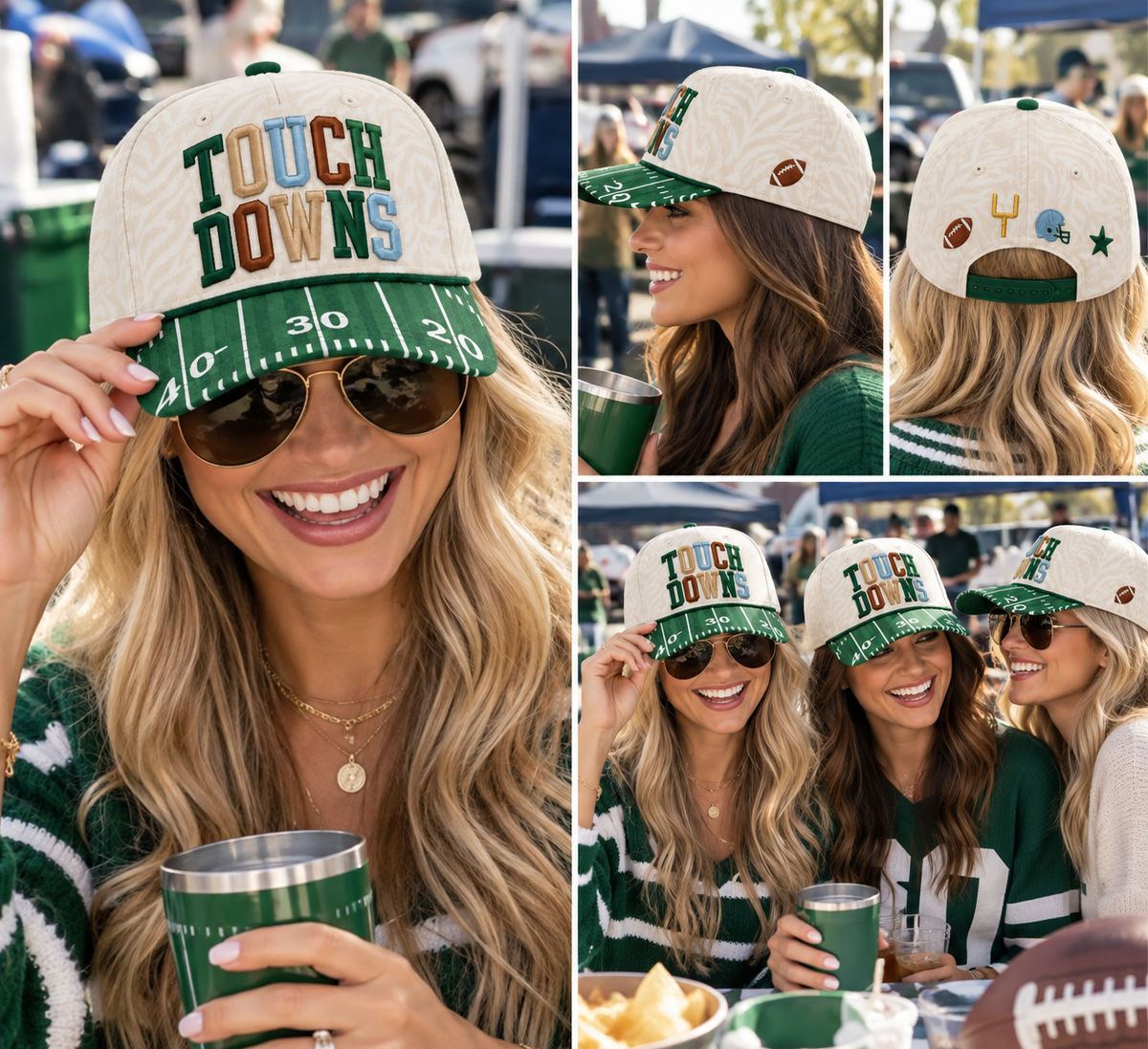 PREORDER – Touchdowns Embroidered Football Game Day Hat SHIPS 11/15