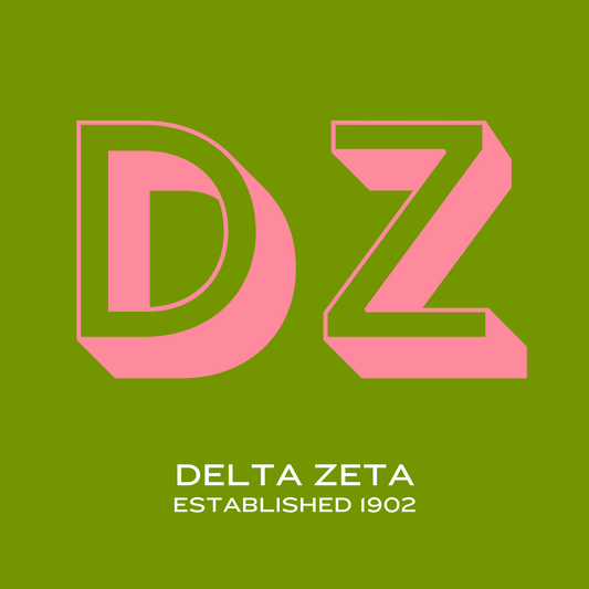 Acrylic Tray - Sorority Collection - Delta Zeta - BLOCK LETTERS