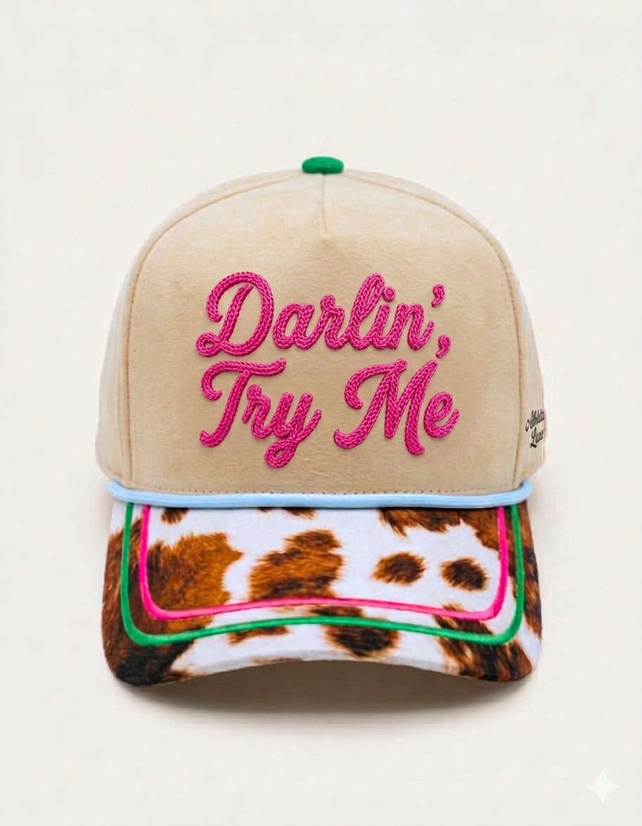 Western Statement Trucker Hats – Wranglin’ & Darlin’ Try Me