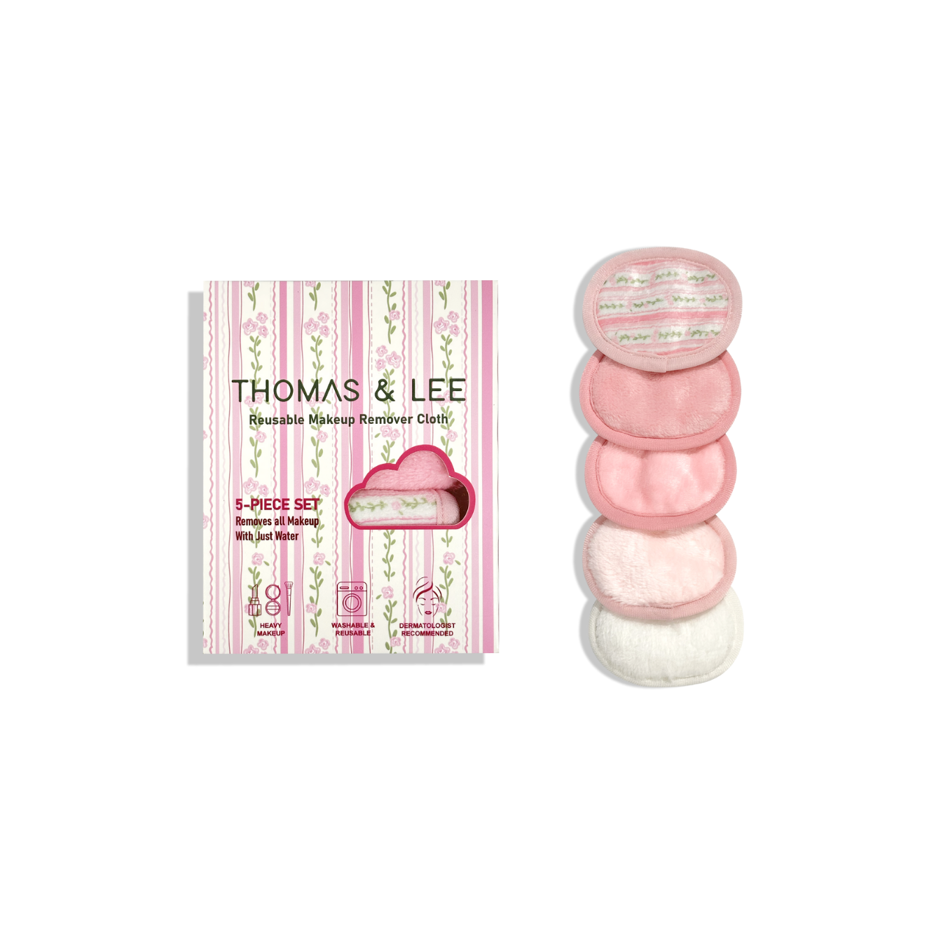 Reusable Makeup Remover Face Cloths – 5-Piece Set