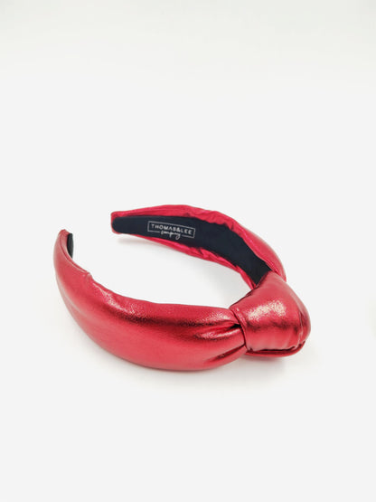 Vegan PU Leather knotted Headbands - Available in 3 colors
