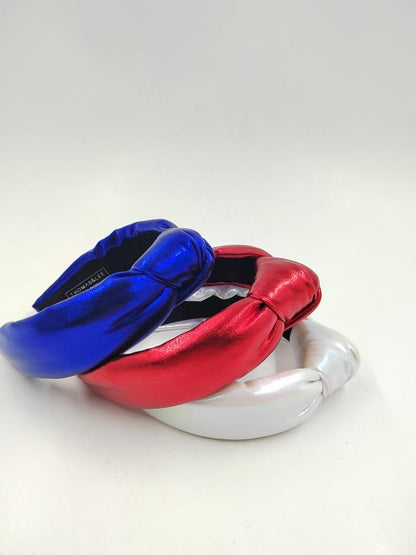 Vegan PU Leather knotted Headbands - Available in 3 colors