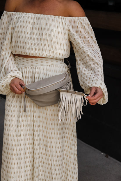 Removable Fringe Style Suede Bum Sling Hip Bag - Western & Fun