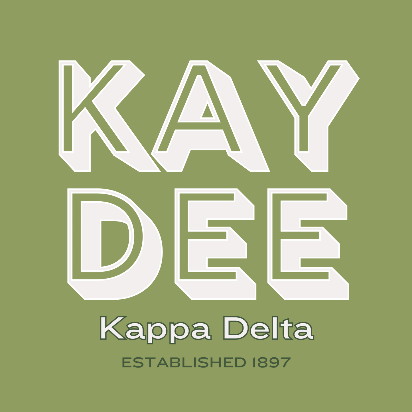 Acrylic Tray - Sorority Collection - KAPPA DELTA BLK LETTERS