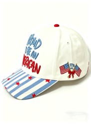 PREORDER Proud to Be an American Hat – Patriotic Embroidered Hat - Ships 6/22