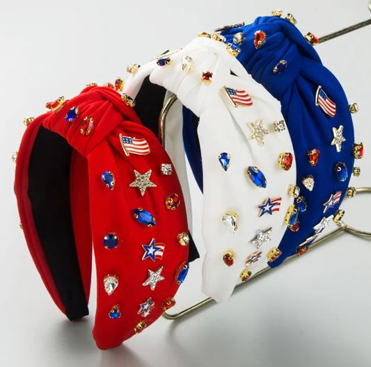 Patriotic Headbands - Red, White & Blue