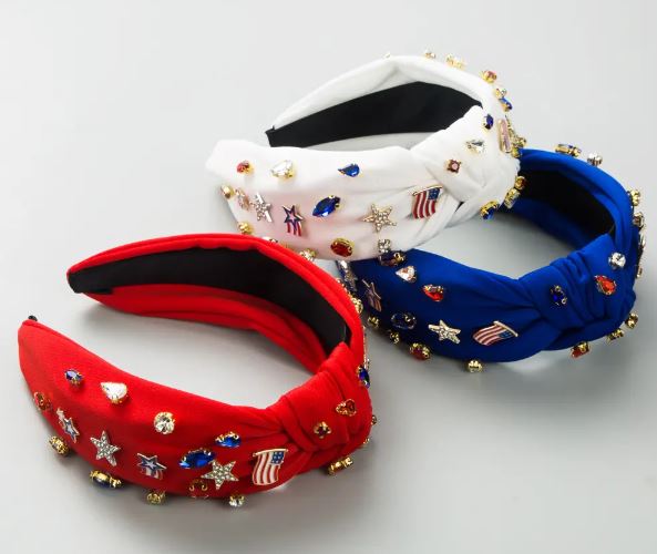 Patriotic Headbands - Red, White & Blue