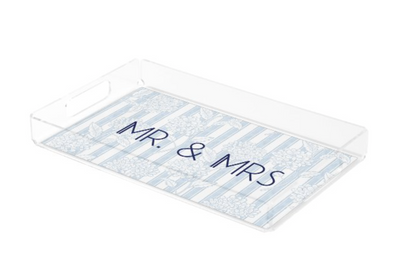 Something Blue Acrylic Trinket Tray with 4 Interchangeable Inserts – 5x7