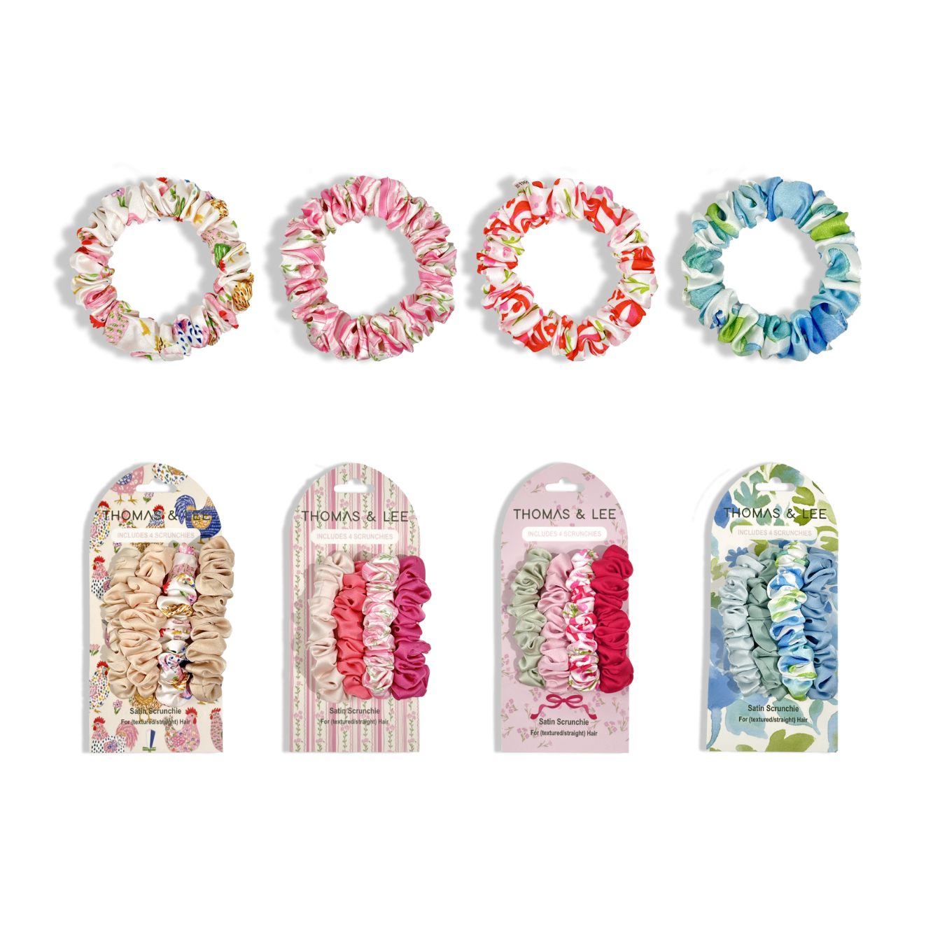 Silky Satin Scrunchie Set – Spring Collection