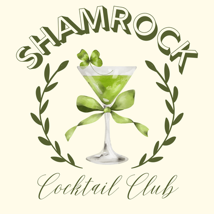 Acrylic Serving Tray - St. Patrick's Day - Shamrock Cocktail Club
