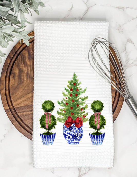 Tea Towel - Jolly Collection - Chinoiseries Topiaries