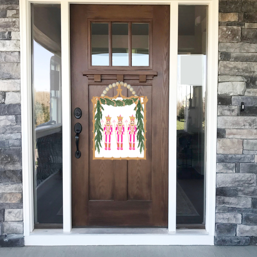 Nutcracker Trio UV Printed Door Hanger 24" Tall - Holiday Collection
