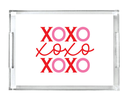 Acrylic Serving Tray - Valentine's Day - XOXO
