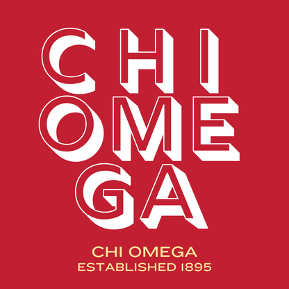 Acrylic Tray - Sorority Collection - CHI OMEGA - BLOCK LETTERS