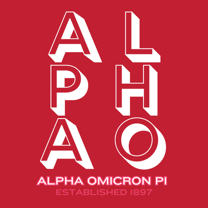 Acrylic Tray - Sorority Collection - ALPHA OMICRON PI - BLOCK LETTERS