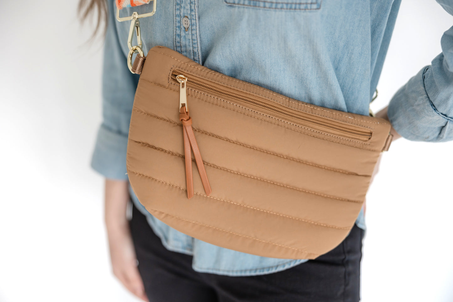 Addison Quilted Nylon Waist Sling Bag