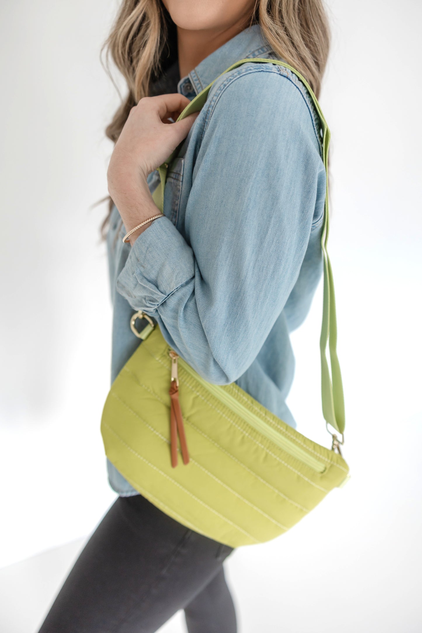 Addison Quilted Nylon Waist/ Sling Bag