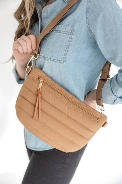 Addison Quilted Nylon Waist Sling Bag