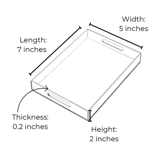 Blank Acrylic Trays - 3 sizes available