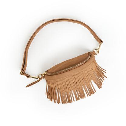 Removable Fringe Style Suede Bum Sling Hip Bag - Western & Fun