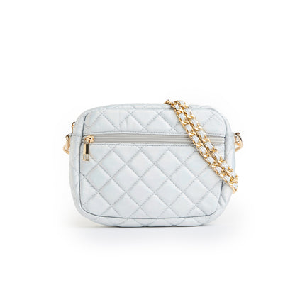 Quilted Small Crossbody Bag with Gold Chain Strap