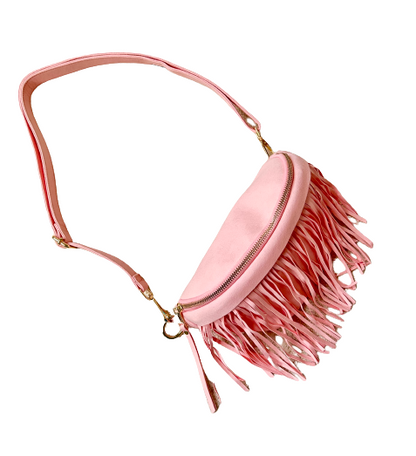 Removable Fringe Style Suede Bum Sling Hip Bag - Western & Fun