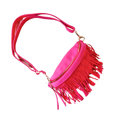 Removable Fringe Style Suede Bum Sling Hip Bag - Western & Fun