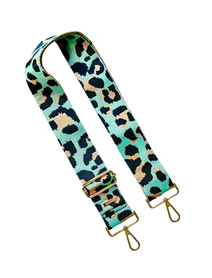 Leopard Cheetah Guitar Purse Strap - 10 Colors available