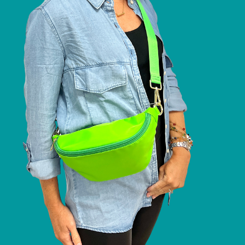 Colorful Nylon Sling Bum Hip Bag with Strap