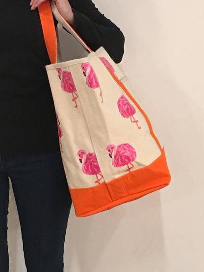 Flamingo Canvas Tote