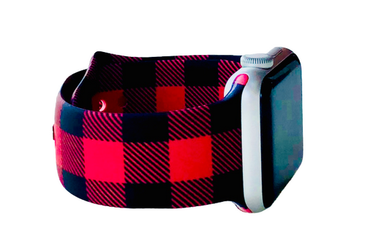 Red Buffalo Plaid Apple Watch Band