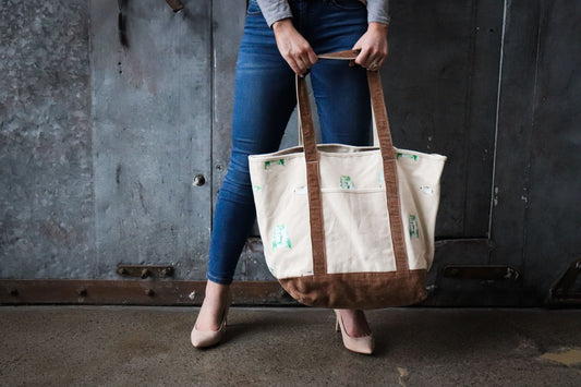 Football Canvas Tote