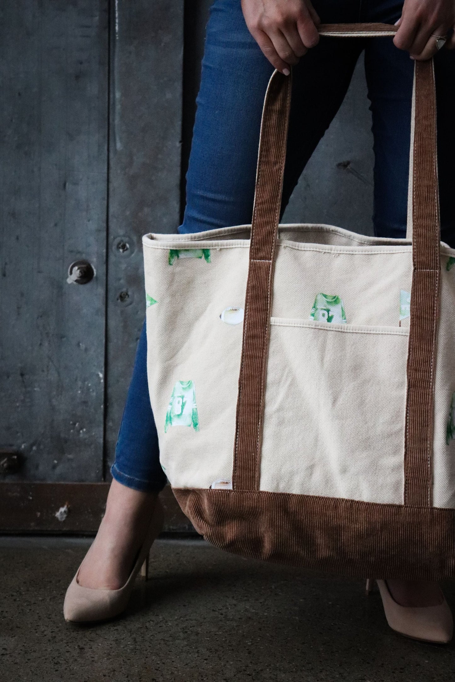 Football Canvas Tote