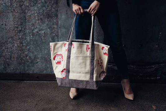 Red Sweater Canvas Tote