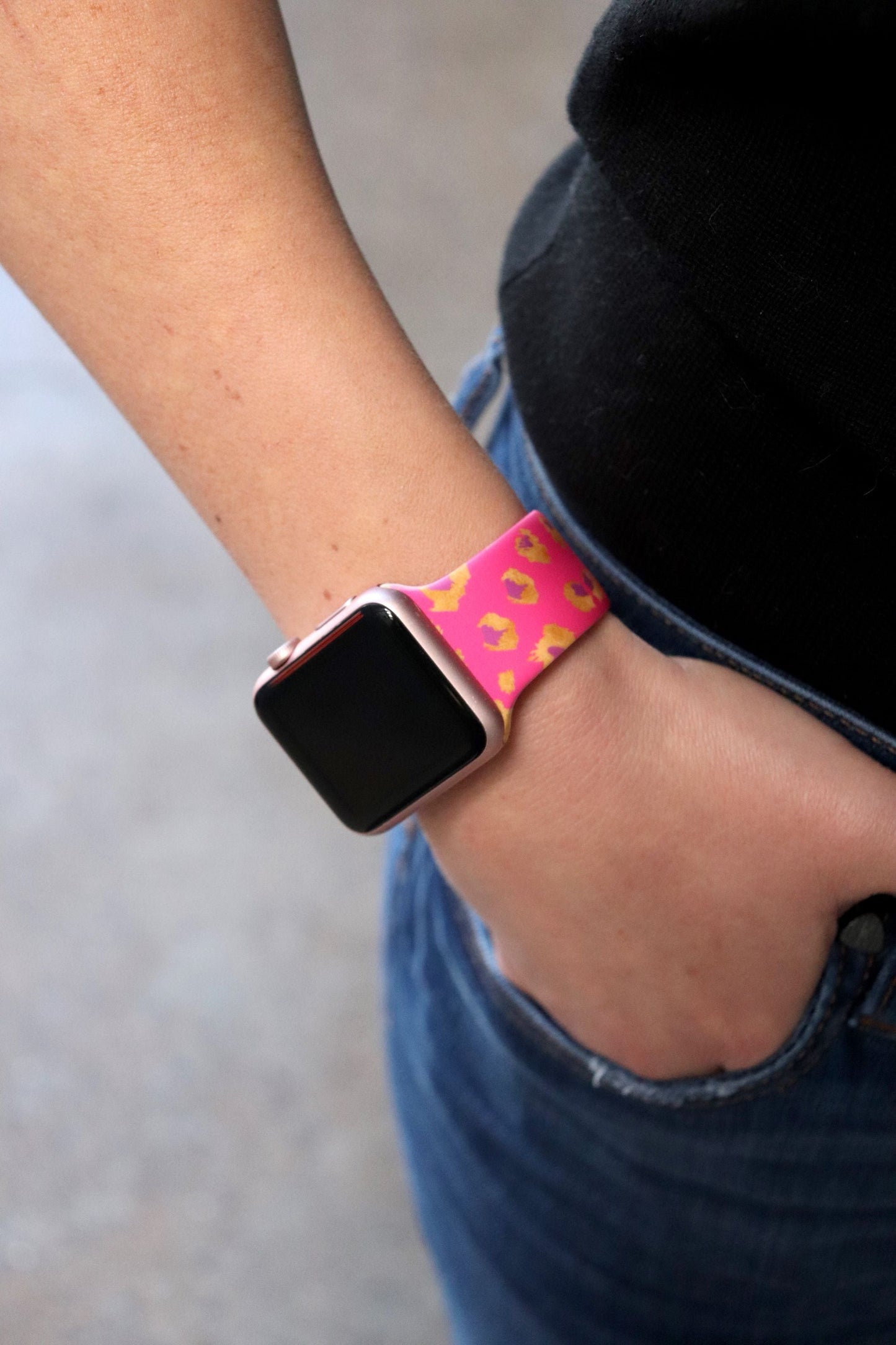 Pink Cheetah Apple Watch Band