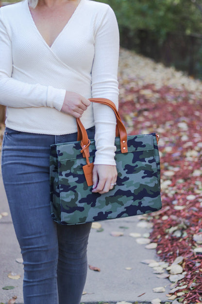 Tara Quilted Structured Book Tote