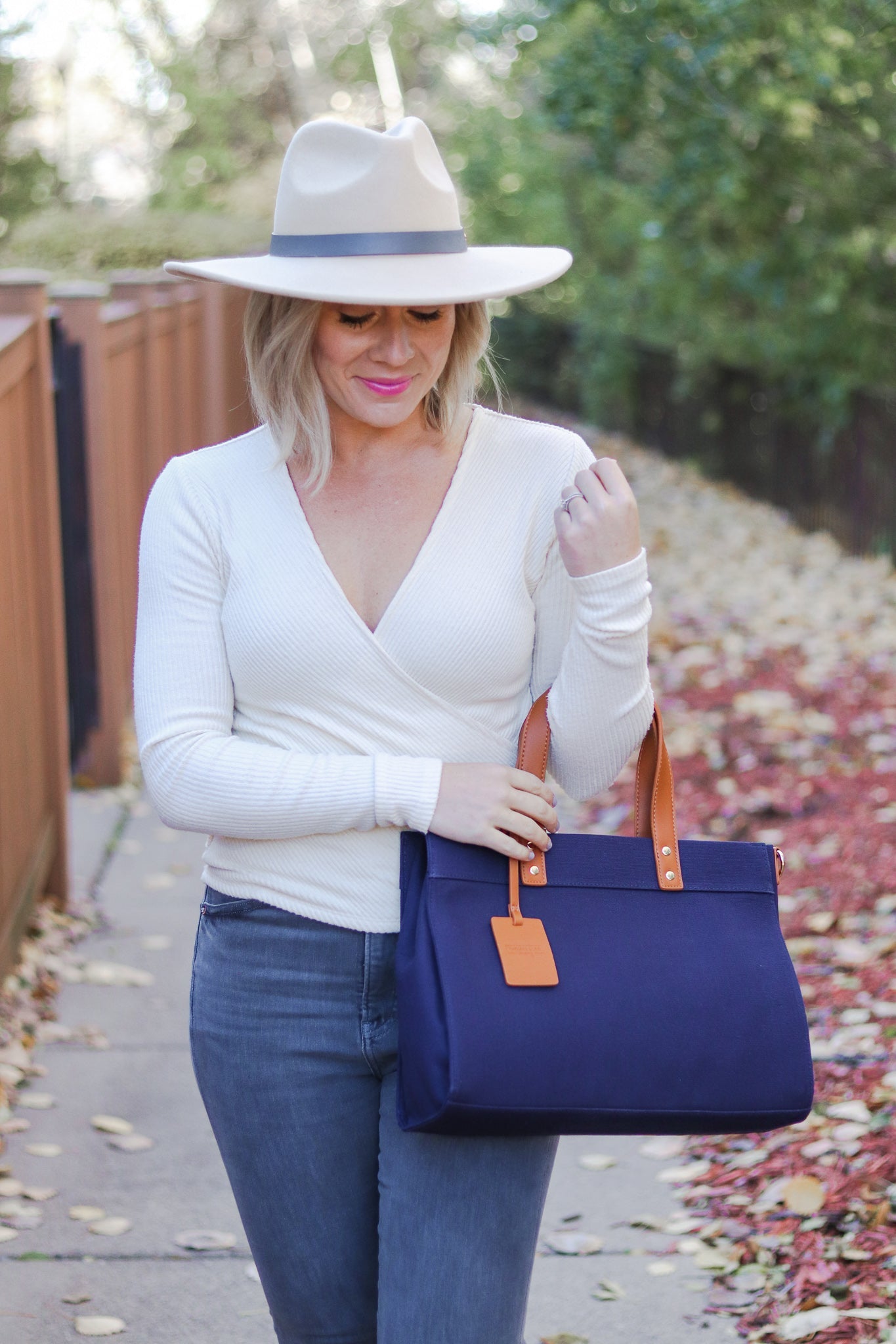 Tara Quilted Structured Book Tote