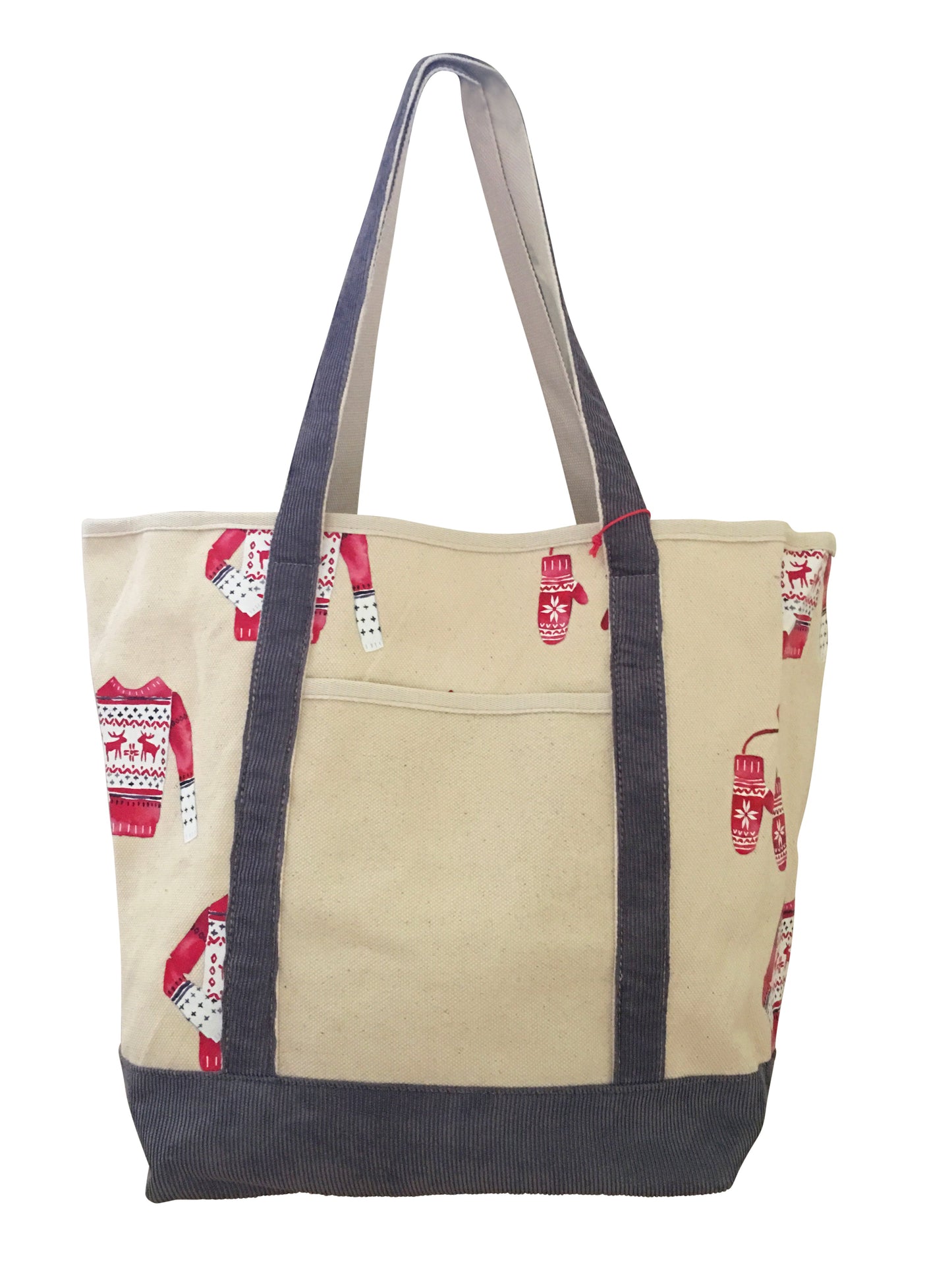 Red Sweater Canvas Tote