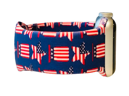 Patriotic Stars and Stripes  Apple Watch Band